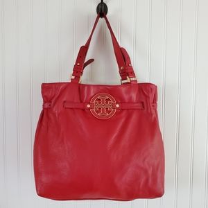Tory Burch Amanda Tote Red Leather